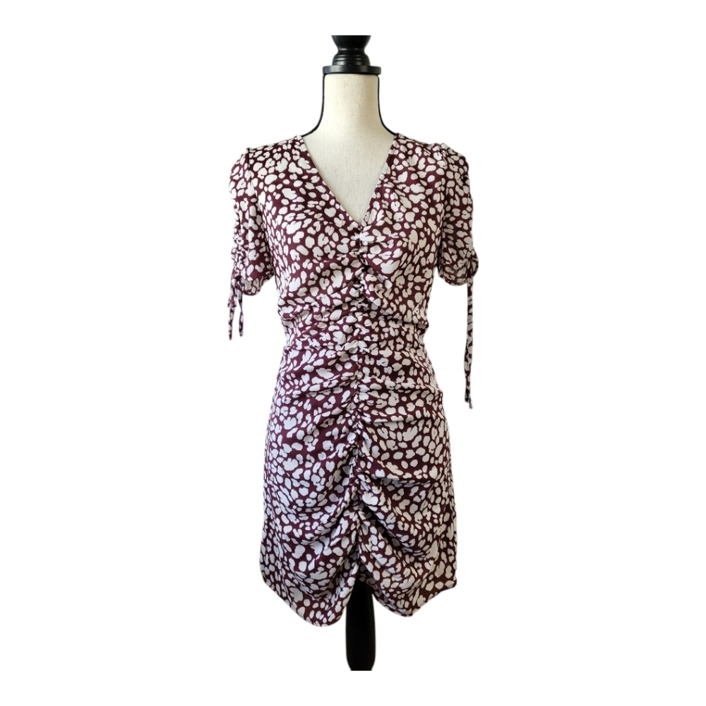 💕Sadie and sage spotted dress with front ruching detail‎